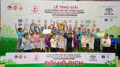 HVL Sơn La vô địch giải bóng đá U9 toàn quốc – Cúp Toyota 2026